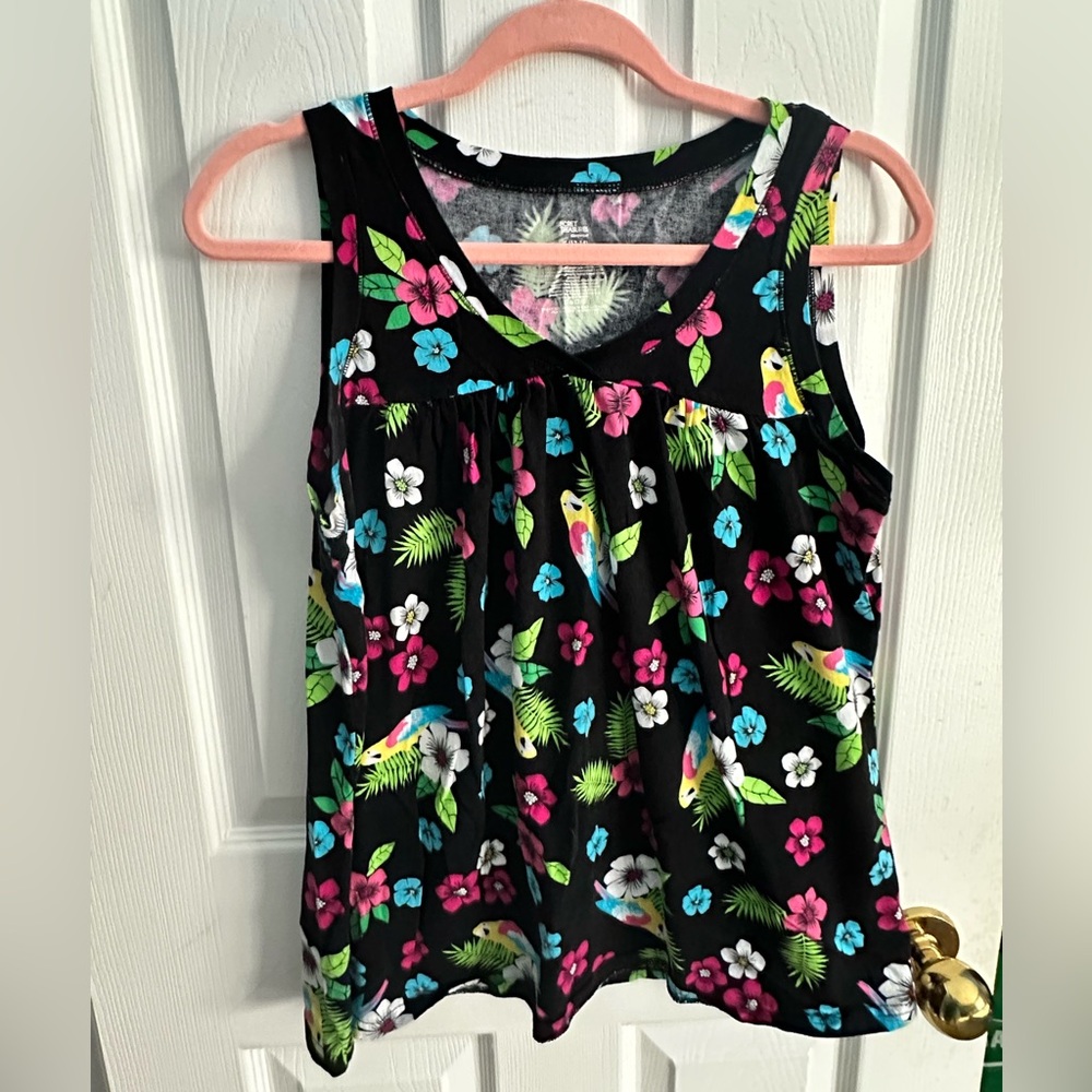 🎀 Tropical patterned colourful tank top. 🥥